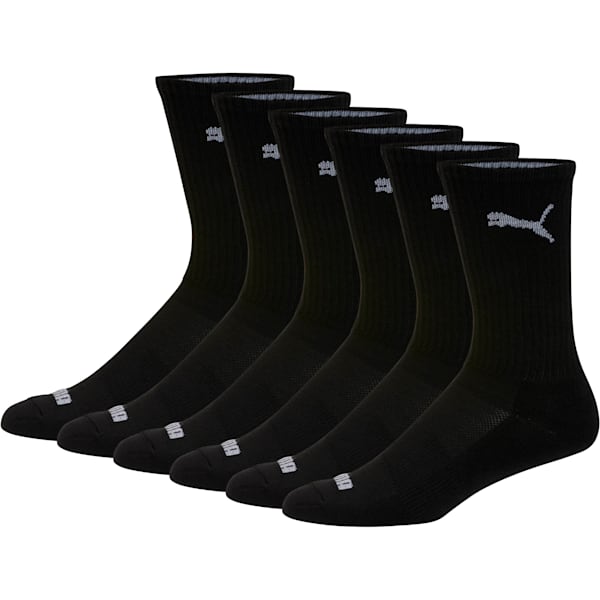 PUMA Boys' 6 Pack Crew Cut Socks